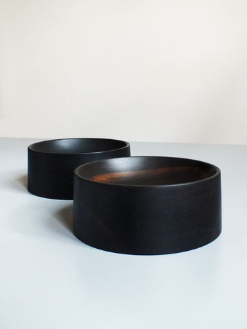 black wood bowl