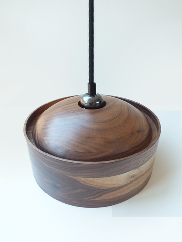 Lamp shade in walnut