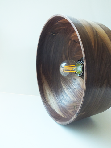 Lamp shade in walnut